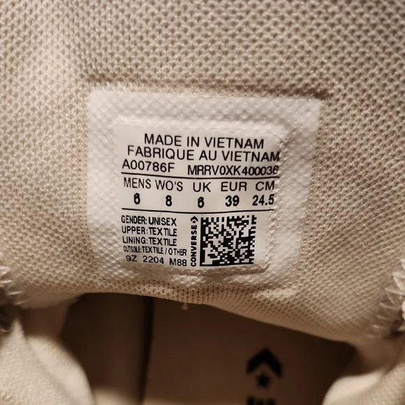 Converse High Top Sneakers - Tan with White Accents - Picture 2 of 6